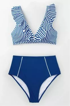 Cupshe Blue Striped And High Waisted Bikini 6 Cupshe Blue Striped And High Waisted Bikini -Deals Cupshe Store 3 c76d1c99 454f 4d8f 8f69 63834c1ca33e