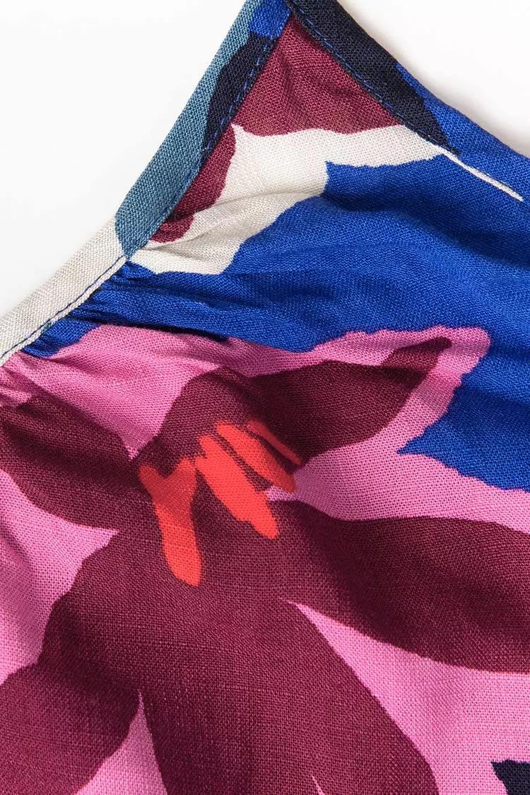 Cupshe Crystal Beach V-neck Floral Backless Slip Dress 3 Cupshe Crystal Beach V-neck Floral Backless Slip Dress - Image 3