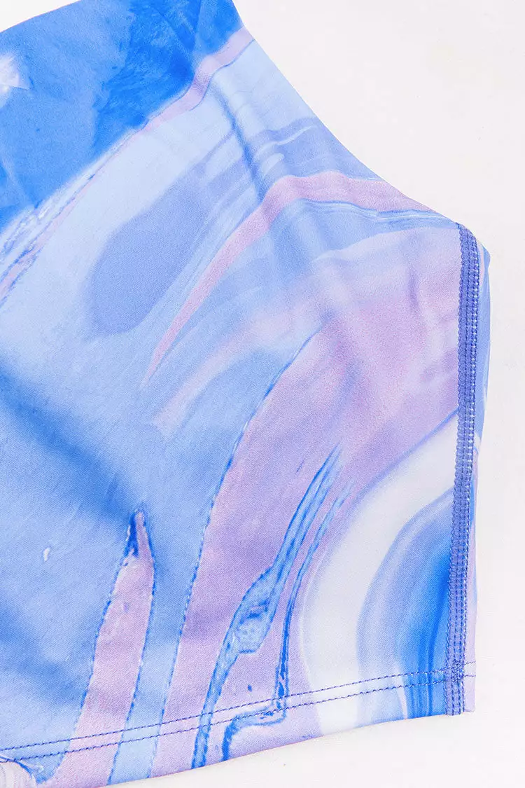 Cupshe Spring Fling U-neck Marble Ruched Sports Bra 5 Cupshe Spring Fling U-neck Marble Ruched Sports Bra - Image 5