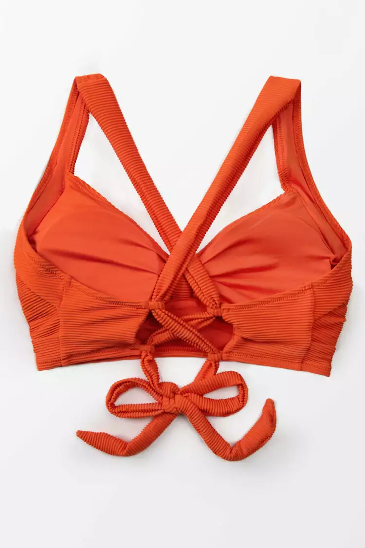 Cupshe Kora Crisscross Plus Size Bikini Top 4 Cupshe Kora Crisscross Plus Size Bikini Top - Image 4