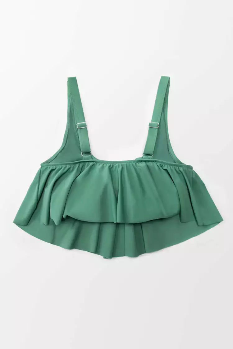 Cupshe Bree Ruffle Tankini Plus Size Bikini Top 6 Cupshe Bree Ruffle Tankini Plus Size Bikini Top - Image 6
