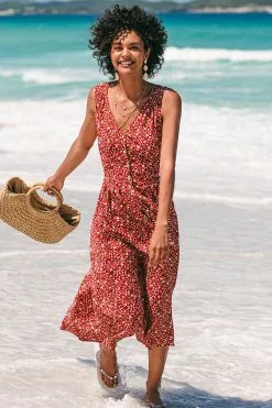 Cupshe Milana Ditsy Button Front Tie Back Dress -Deals Cupshe Store 3 f3960c92 5427 424b 8db7 f863422990d1