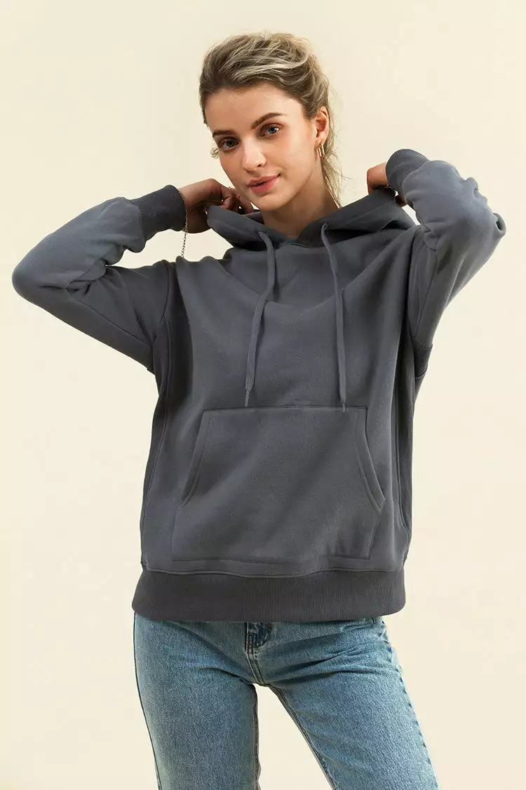 Cupshe Angel Wing Gray Oversized Hoodie 3 Cupshe Angel Wing Gray Oversized Hoodie - Image 3