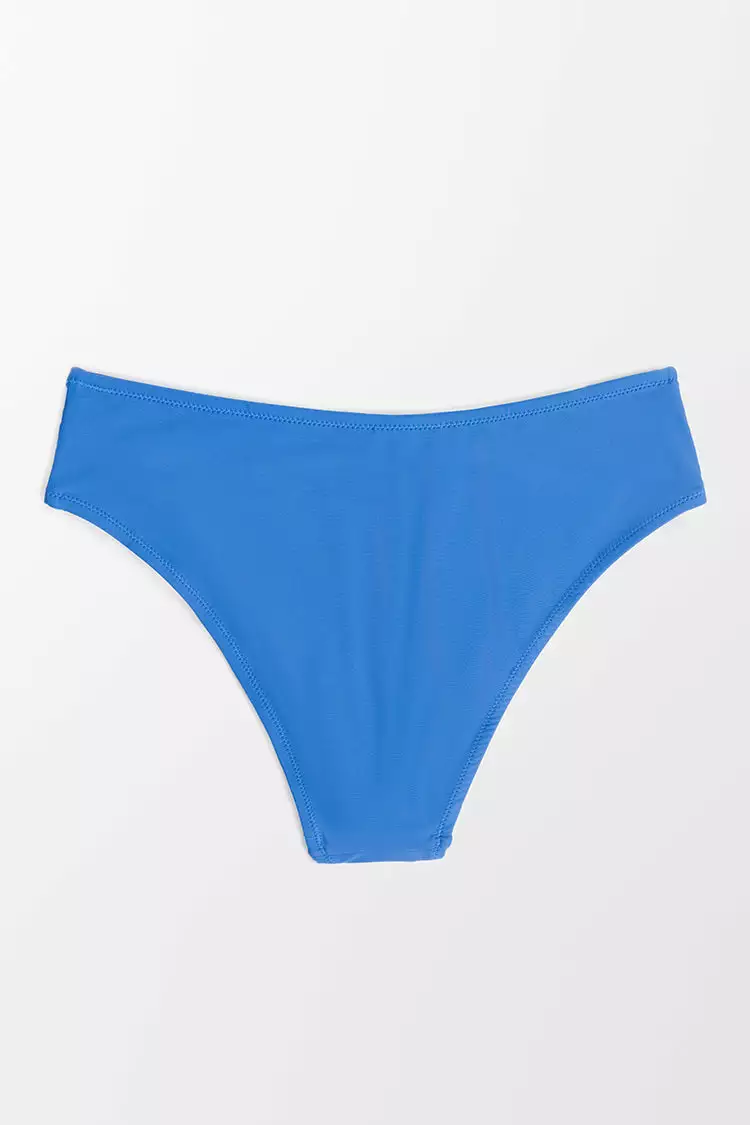 Cupshe Carrie Blue Mid Waisted Bikini Bottom 4 Cupshe Carrie Blue Mid Waisted Bikini Bottom - Image 4