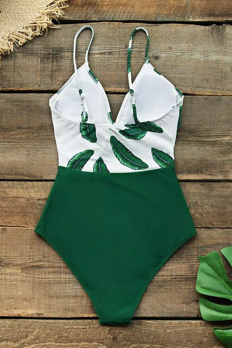 Cupshe Banana Leaf Twist-Front One Piece Swimsuit 4 Cupshe Banana Leaf Twist-Front One Piece Swimsuit - Image 4