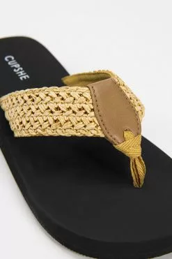 Cupshe Sandy Beach Yellow Woven Thong Sandals 7 Cupshe Sandy Beach Yellow Woven Thong Sandals -Deals Cupshe Store 4 128640e3 6c27 4c22 b957 418ac4426a3f