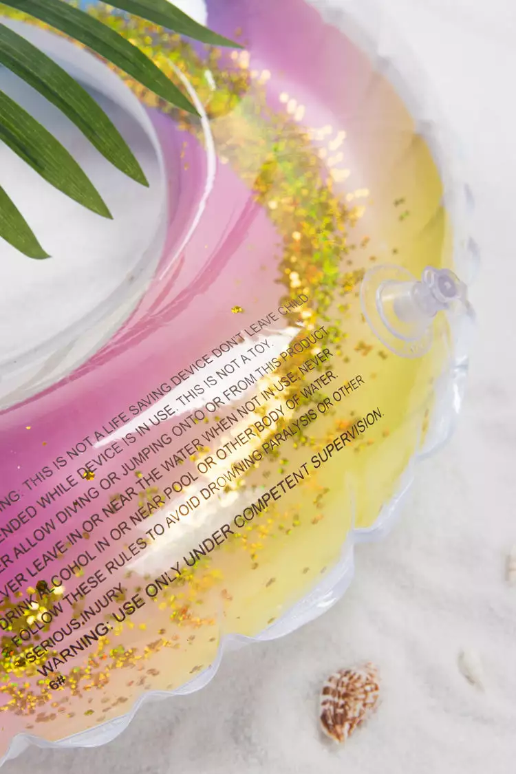 Cupshe Rainbow Sherbet Kids Inflatable Swimming Ring 5 Cupshe Rainbow Sherbet Kids Inflatable Swimming Ring - Image 5