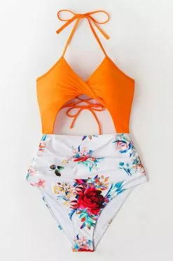 Cupshe Orange Floral Lace-up Halter One Piece Swimsuit 10 Cupshe Orange Floral Lace-up Halter One Piece Swimsuit -Deals Cupshe Store 4 1c9e9092 db8f 4b32 b591 50dc776d4d82