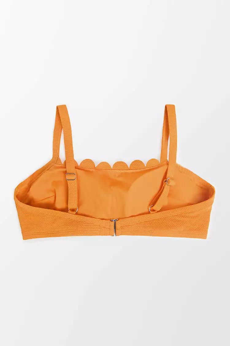 Cupshe Mayra Scalloped Back Hook Plus Size Bikini Top 4 Cupshe Mayra Scalloped Back Hook Plus Size Bikini Top - Image 4