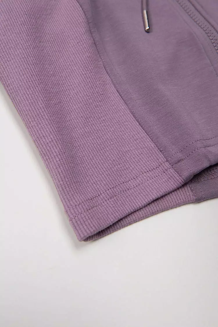 Cupshe Silver Star Zipper Front Drawstring Crop Hoodie 4 Cupshe Silver Star Zipper Front Drawstring Crop Hoodie - Image 4