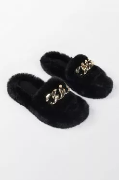 Cupshe Brownstone Black Fluffy Chain Decor Slippers -Deals Cupshe Store 4 2 50f2ec92 6248 4bd9 91ce f463b7ad27c9