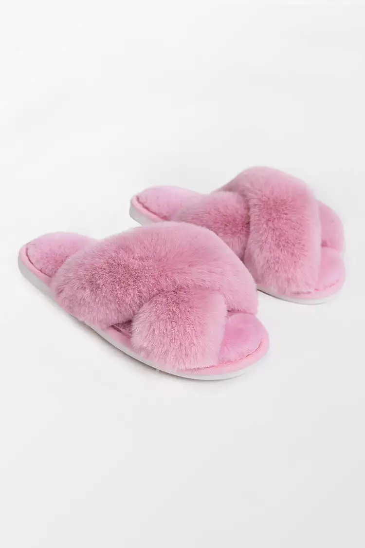 Cupshe Karter Pink Cross Strap Slippers 4 Cupshe Karter Pink Cross Strap Slippers - Image 4