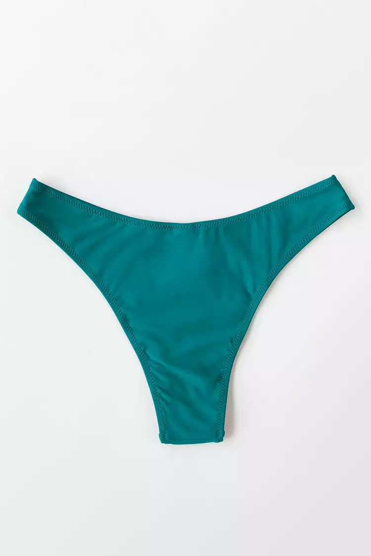Cupshe Teal High Cut Cheeky Bikini Bottom 4 Cupshe Teal High Cut Cheeky Bikini Bottom - Image 4