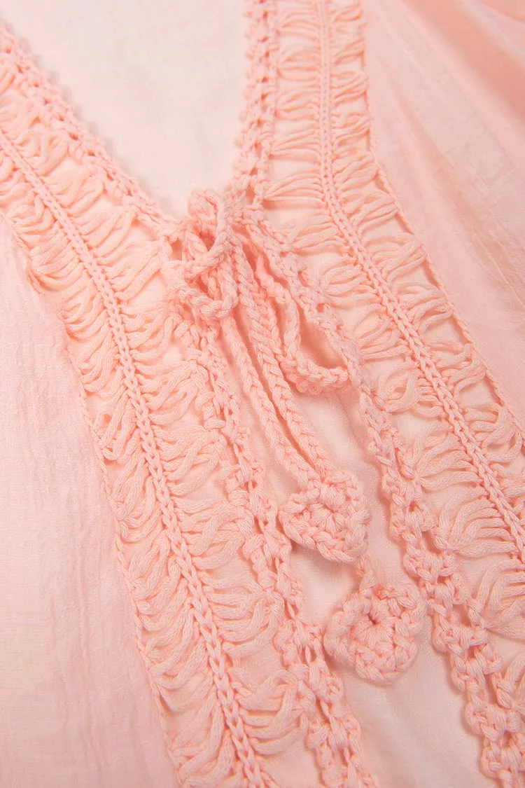 Cupshe Flamenco Front Open Tassel Crochet Kimono 6 Cupshe Flamenco Front Open Tassel Crochet Kimono - Image 6