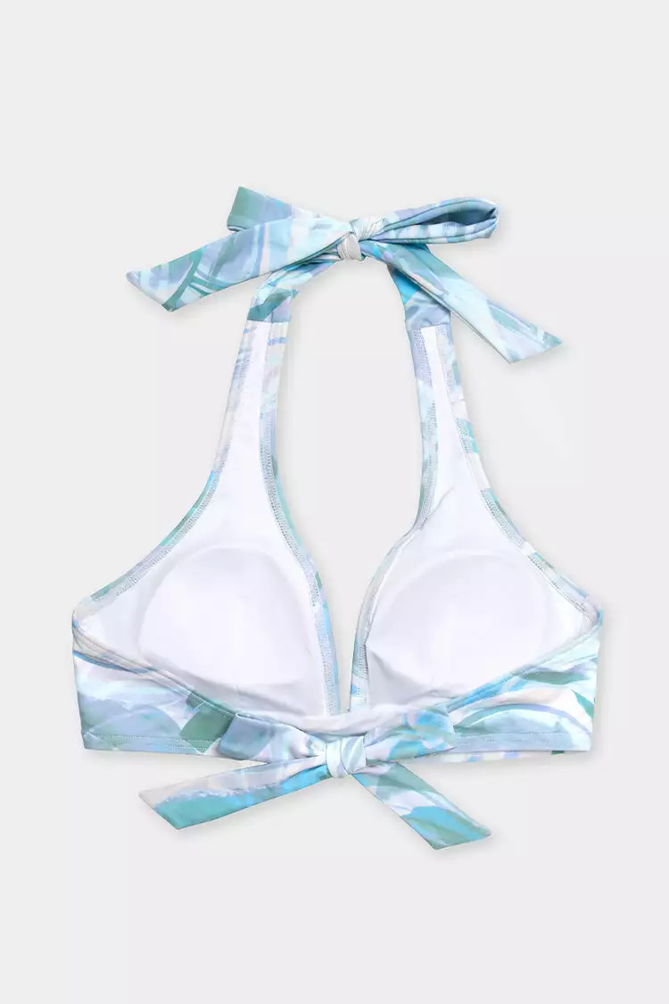 Cupshe Neon Waves Halter Bikini Top 4 Cupshe Neon Waves Halter Bikini Top - Image 4