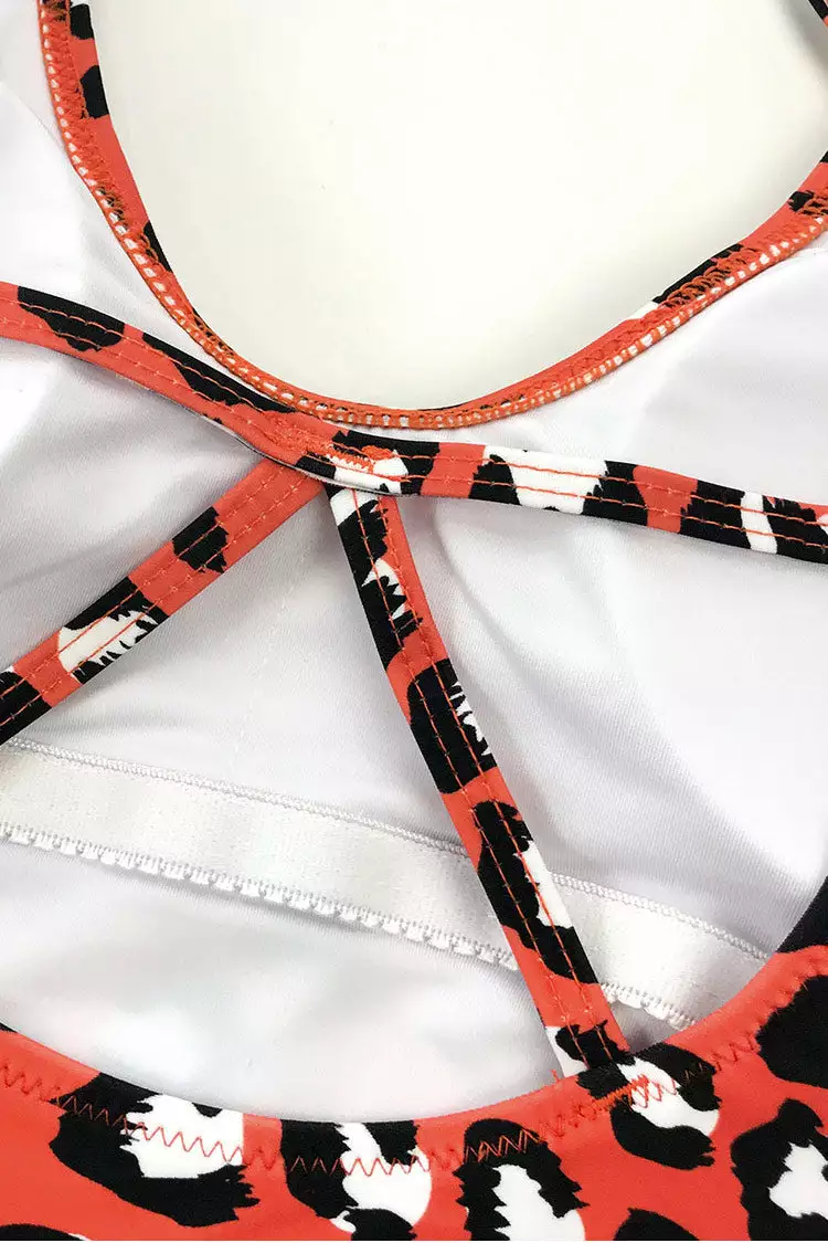 Cupshe Red Leopard Print One Piece Swimsuit 9 Cupshe Red Leopard Print One Piece Swimsuit - Image 9