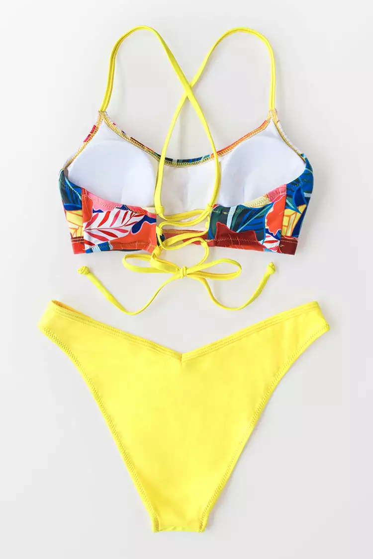 Cupshe Bright Floral Print Bikini 4 Cupshe Bright Floral Print Bikini - Image 4