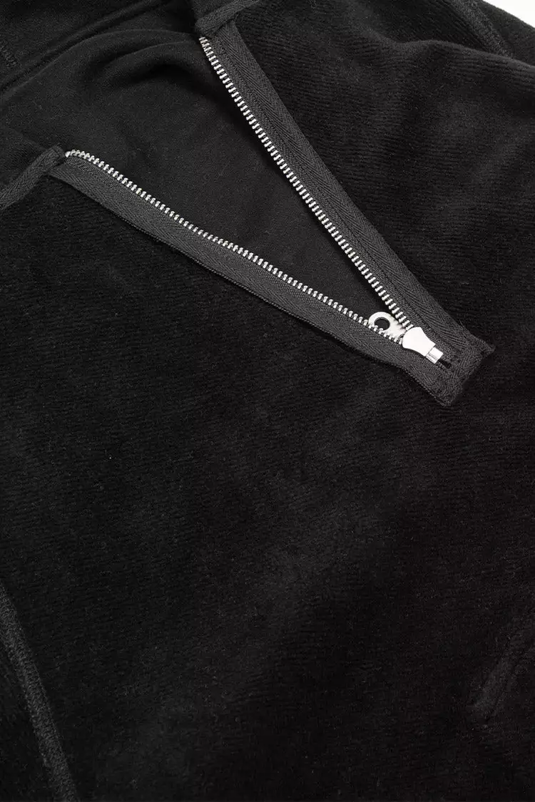 Cupshe Snow Kiss Black Half Zip Hoodie 4 Cupshe Snow Kiss Black Half Zip Hoodie - Image 4