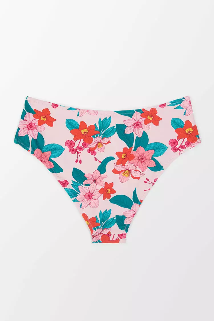 Cupshe Dayana Floral Mid Waisted Bikini Bottom 4 Cupshe Dayana Floral Mid Waisted Bikini Bottom - Image 4