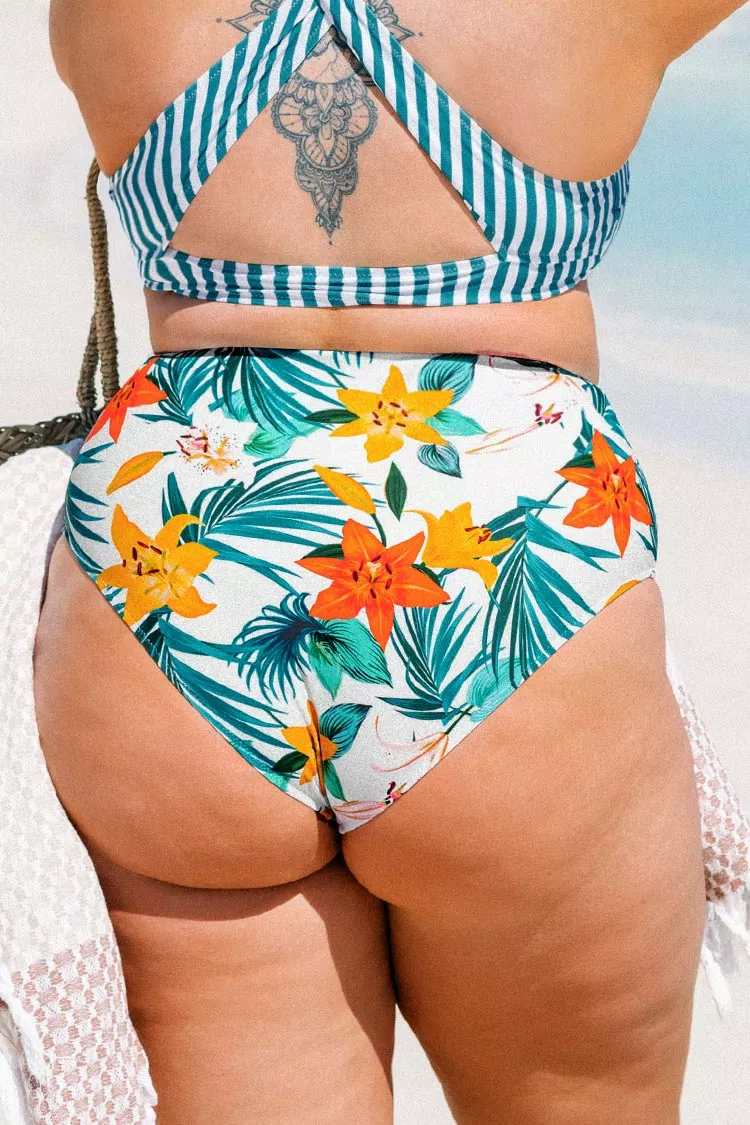 Cupshe Anya Floral Plus Size Bikini Bottom 2 Cupshe Anya Floral Plus Size Bikini Bottom - Image 2
