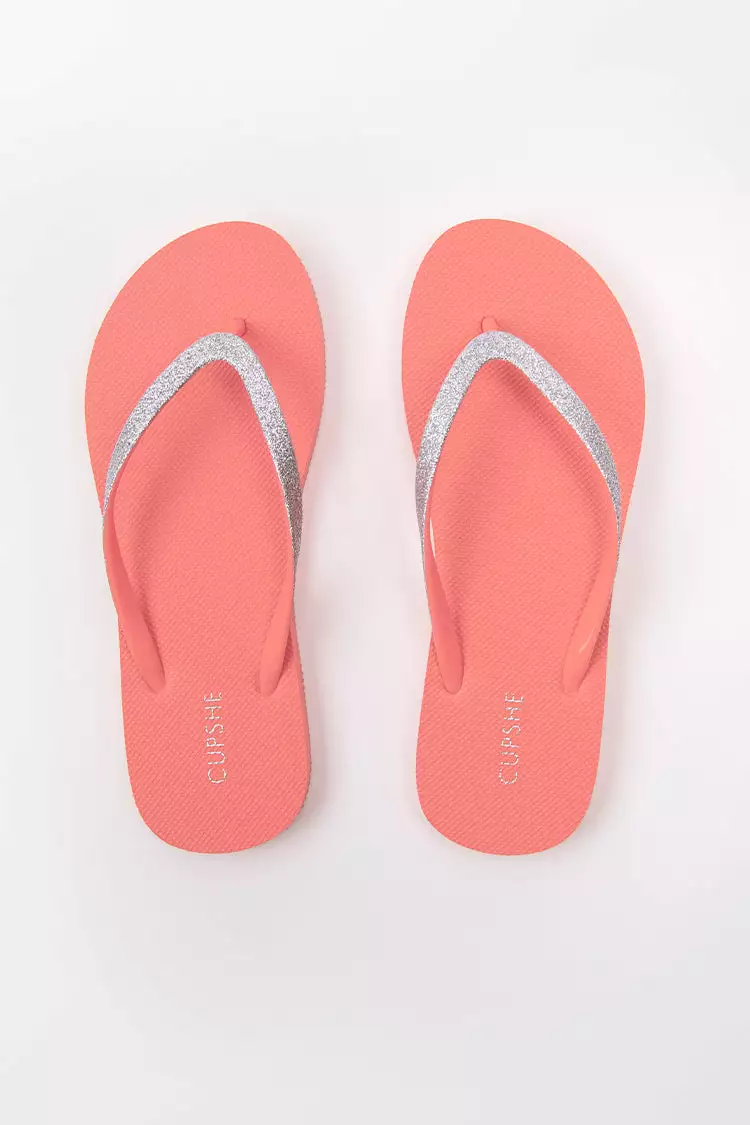 Cupshe Blossom Coral Flip Flops 5 Cupshe Blossom Coral Flip Flops - Image 5