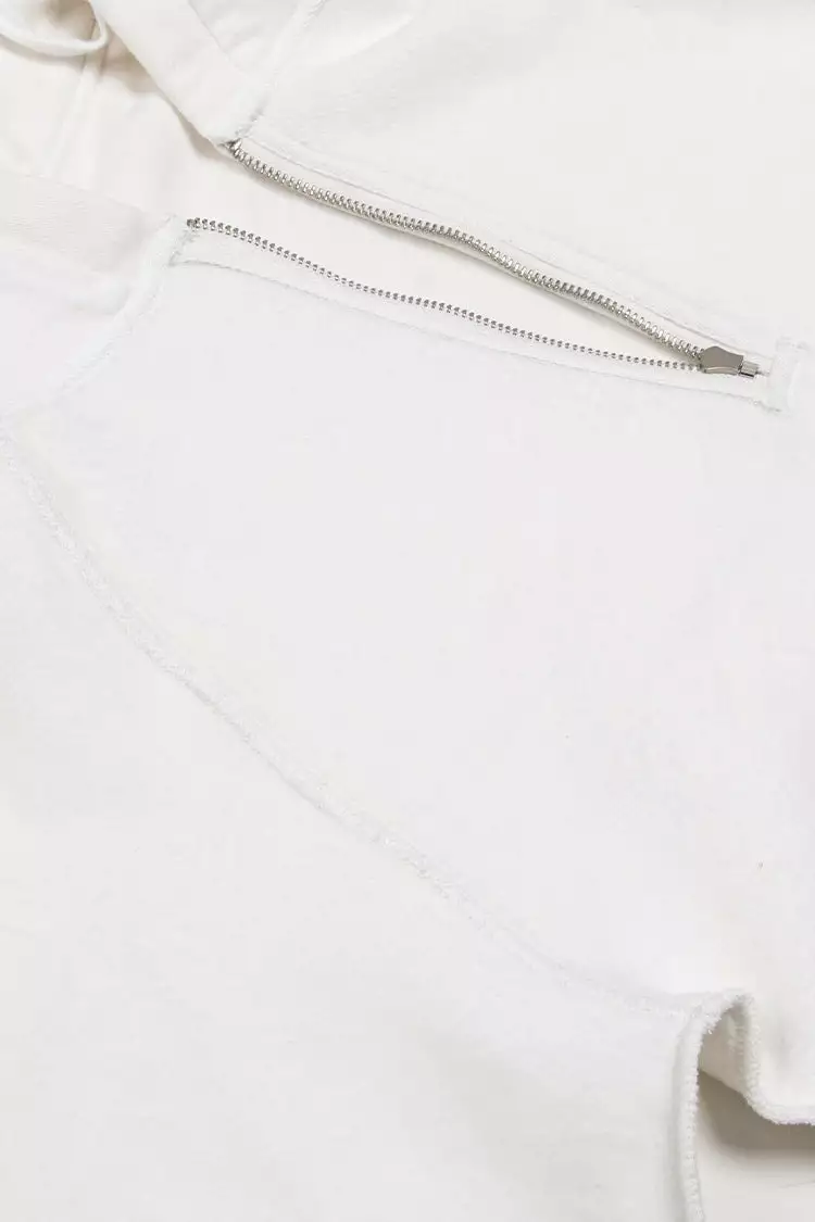 Cupshe Snow Kiss White Half Zip Hoodie 4 Cupshe Snow Kiss White Half Zip Hoodie - Image 4