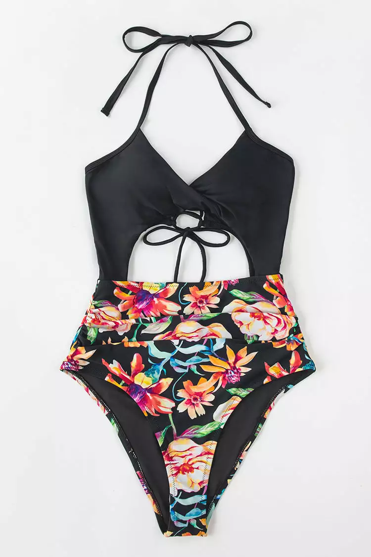 Cupshe Alexa Floral Cutout Twist One Piece Swimsuit 4 Cupshe Alexa Floral Cutout Twist One Piece Swimsuit - Image 4