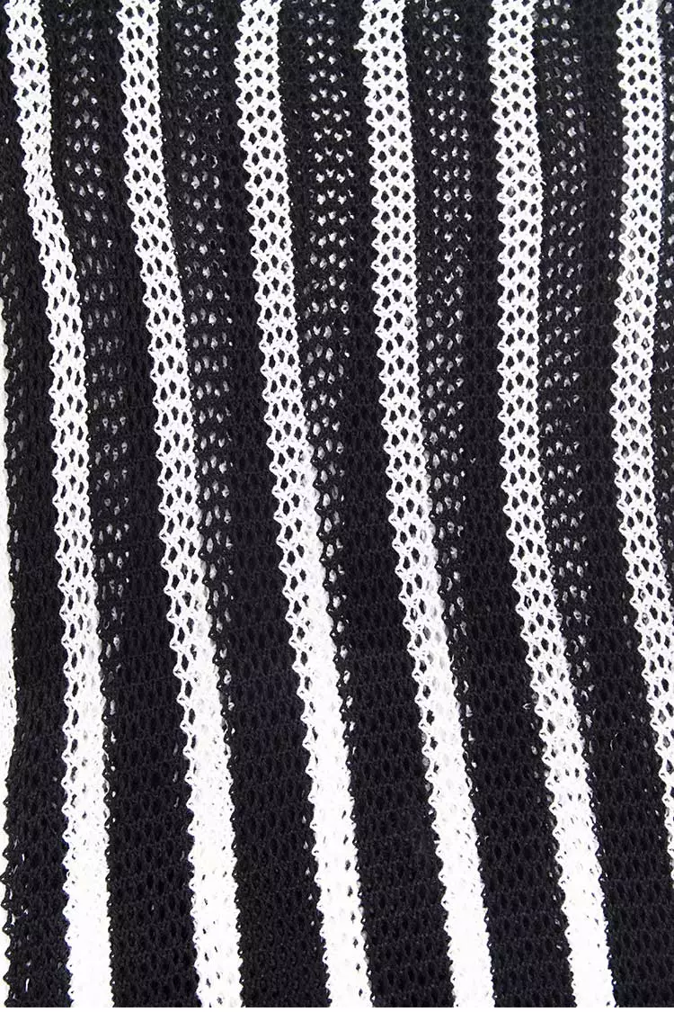 Cupshe Shawna Stripe V-neck Split Cover Up 6 Cupshe Shawna Stripe V-neck Split Cover Up - Image 6