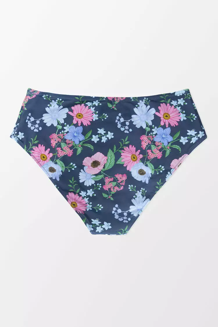 Cupshe Sydnie Floral High Waist Plus Size Bikini Bottom 4 Cupshe Sydnie Floral High Waist Plus Size Bikini Bottom - Image 4