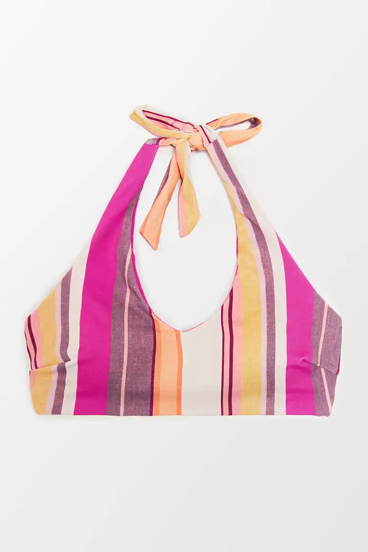 Cupshe Nikita Striped Halter Bikini Top 4 Cupshe Nikita Striped Halter Bikini Top - Image 4
