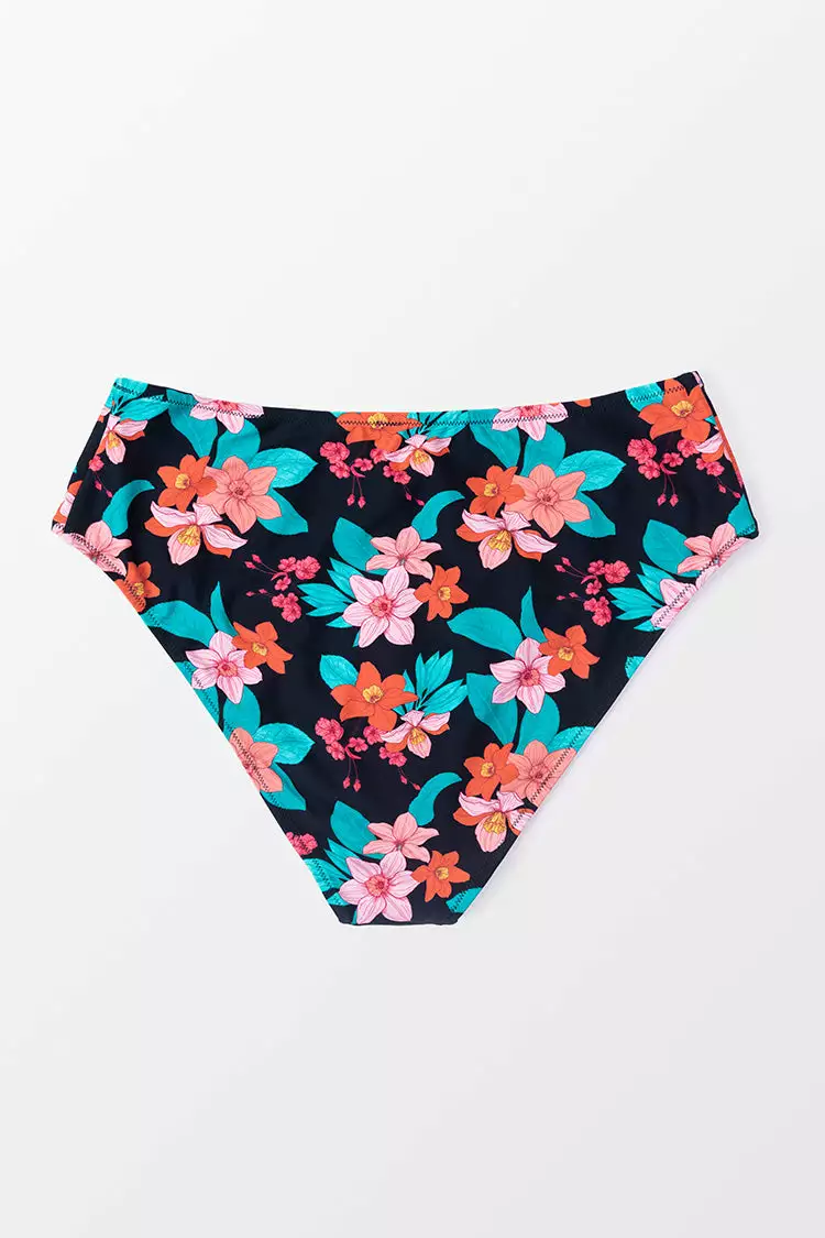 Cupshe Cynthia Floral High Waisted Plus Size Bikini Bottom 4 Cupshe Cynthia Floral High Waisted Plus Size Bikini Bottom - Image 4