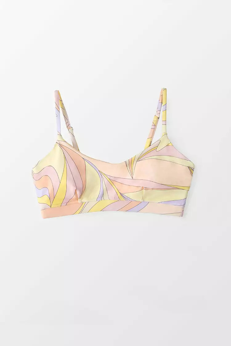 Cupshe Orange Blossom Abstract Print Sports Bra 2 Cupshe Orange Blossom Abstract Print Sports Bra - Image 2