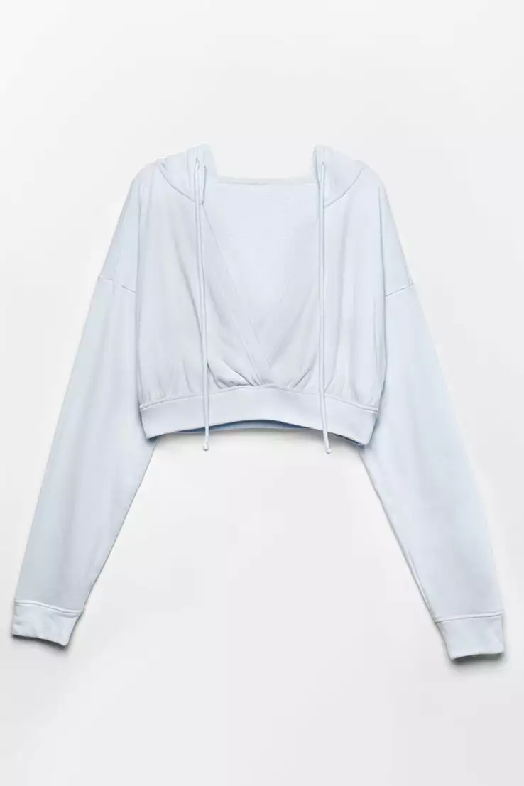 Cupshe On The Go Wrap Crop Hoodie 2 Cupshe On The Go Wrap Crop Hoodie - Image 2