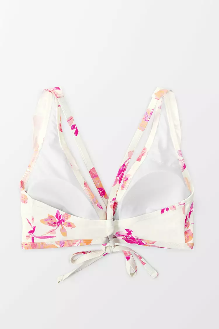 Cupshe Nichole Floral Ruffle Trim Plus Size Bikini Top 4 Cupshe Nichole Floral Ruffle Trim Plus Size Bikini Top - Image 4