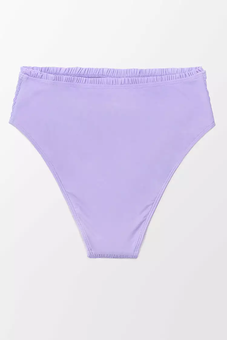 Cupshe Allyssa High Waisted Smocked Frill Bikini Bottom 4 Cupshe Allyssa High Waisted Smocked Frill Bikini Bottom - Image 4