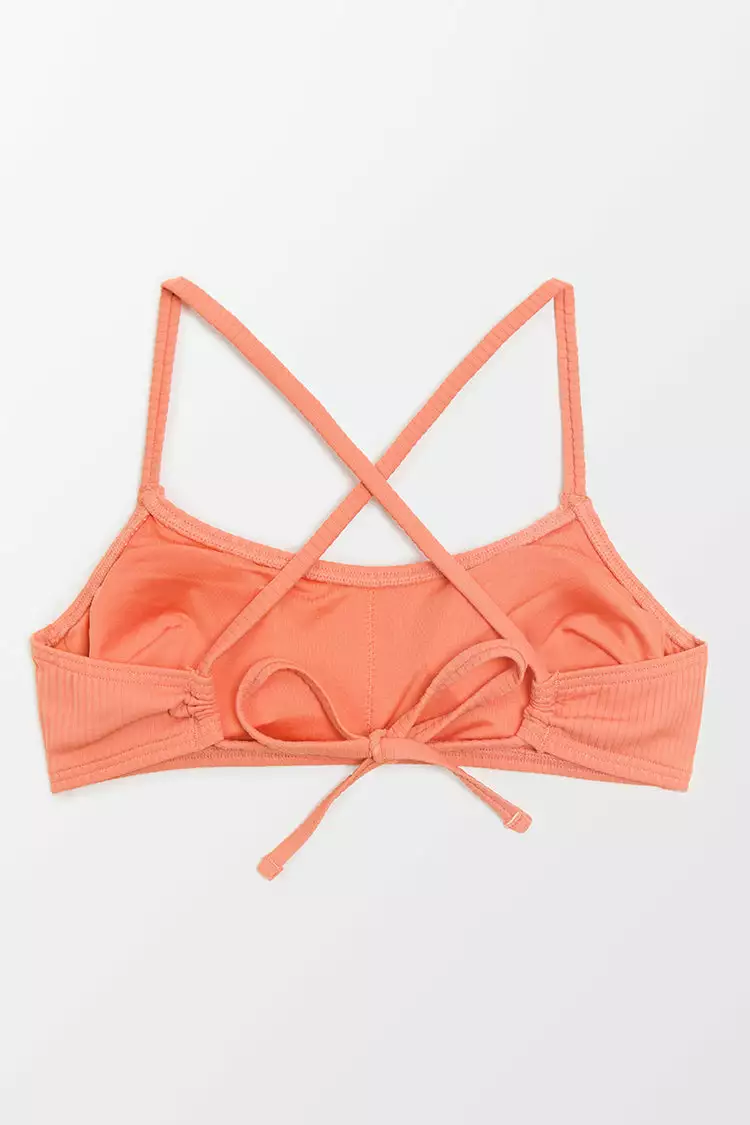 Cupshe Ribbed Sunburst Rib Crossback Bralette Bikini Top 4 Cupshe Ribbed Sunburst Rib Crossback Bralette Bikini Top - Image 4