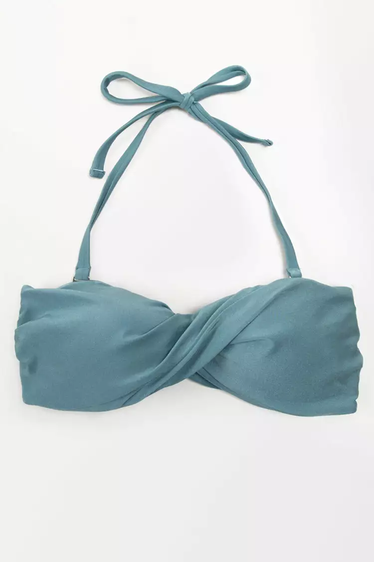 Cupshe Shangrila Solids Twist Front Bandeau Bikini Top 4 Cupshe Shangrila Solids Twist Front Bandeau Bikini Top - Image 4