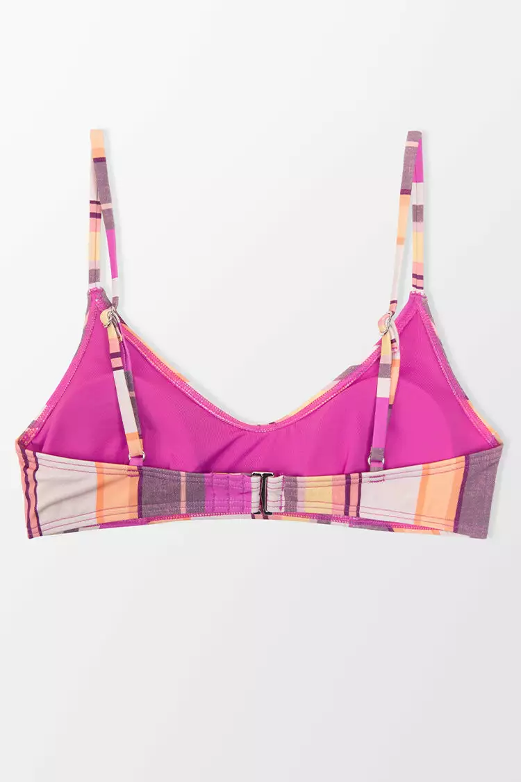 Cupshe Nikita Striped Scoop Back Hook Bikini Top 4 Cupshe Nikita Striped Scoop Back Hook Bikini Top - Image 4