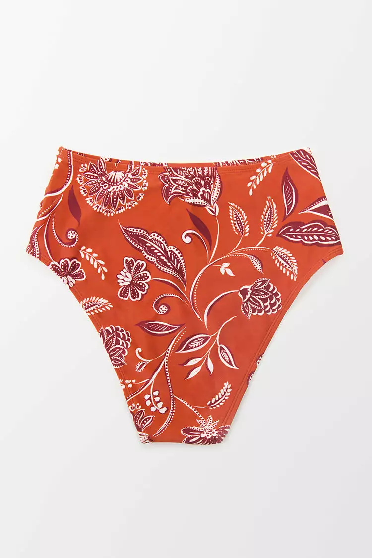 Cupshe Boho Impression Shirred High Waist Bikini Bottom 4 Cupshe Boho Impression Shirred High Waist Bikini Bottom - Image 4