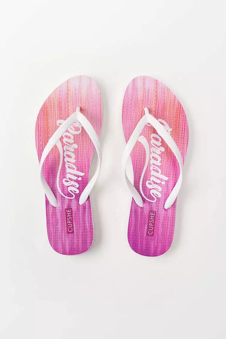 Cupshe Sunrise Gradient Flip Flops 4 Cupshe Sunrise Gradient Flip Flops - Image 4