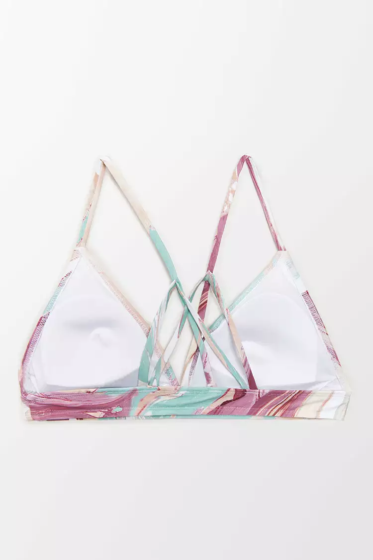 Cupshe Marbled Swirl Stappy Back Bralette Bikini Top 4 Cupshe Marbled Swirl Stappy Back Bralette Bikini Top - Image 4
