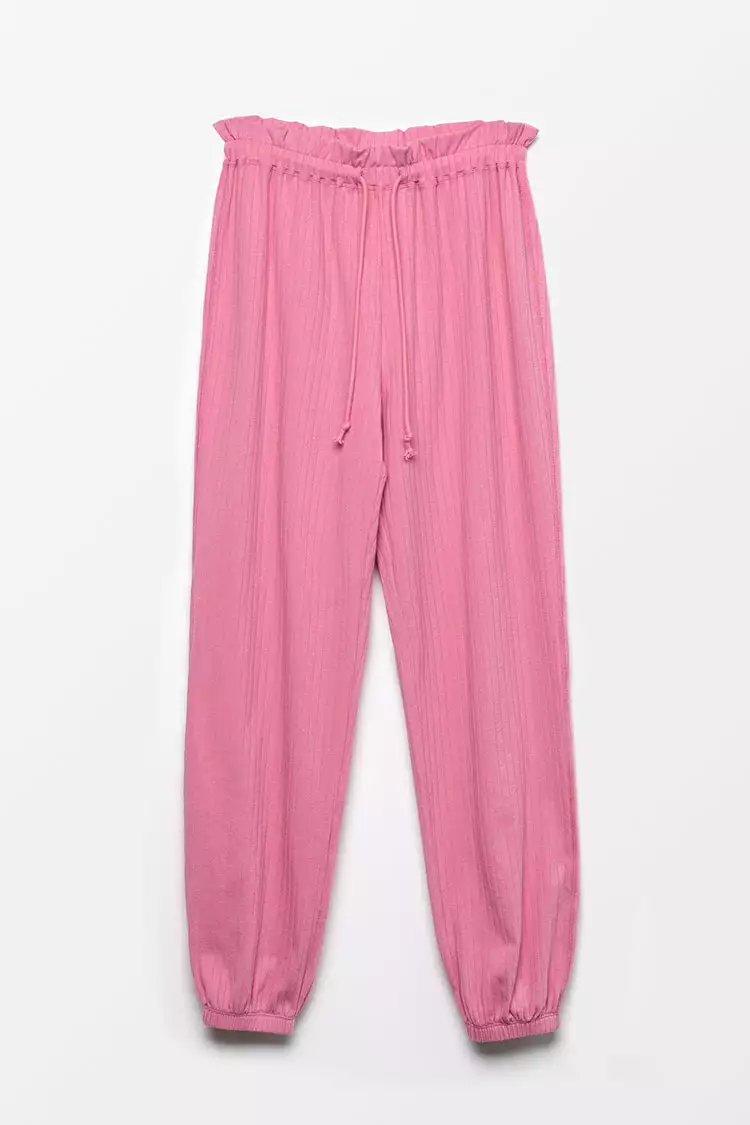 Cupshe Plume Pink Drawstring Waisted Sweatpants 4 Cupshe Plume Pink Drawstring Waisted Sweatpants - Image 4