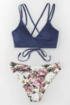 Cupshe Blue Top with Floral Bikini Set 8 Cupshe Blue Top with Floral Bikini Set -Deals Cupshe Store 4 b78ef84f c123 44d1 919a d6a319075c10