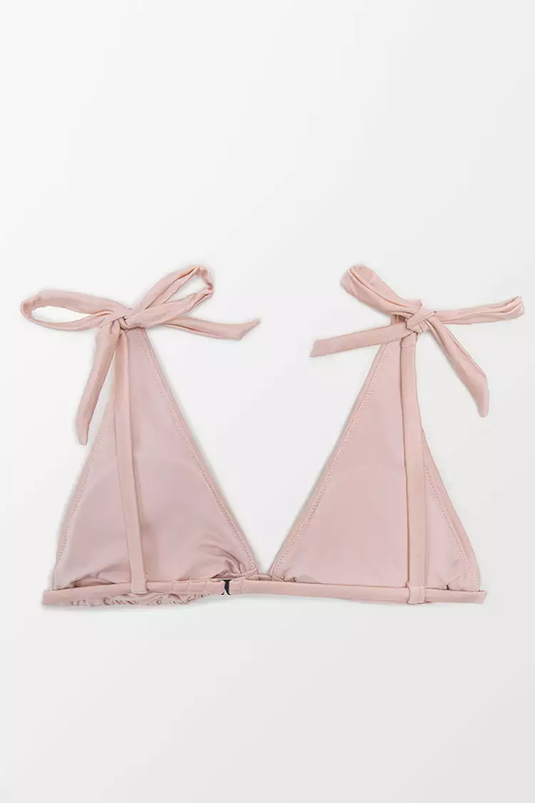 Cupshe Madelynn Cute Triangle Tied Straps Bikini Top 4 Cupshe Madelynn Cute Triangle Tied Straps Bikini Top - Image 4