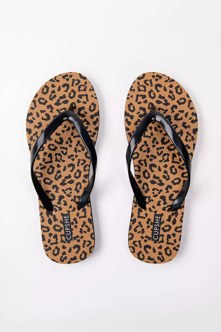 Cupshe Wild Side Leopard Flip Flops 4 Cupshe Wild Side Leopard Flip Flops - Image 4