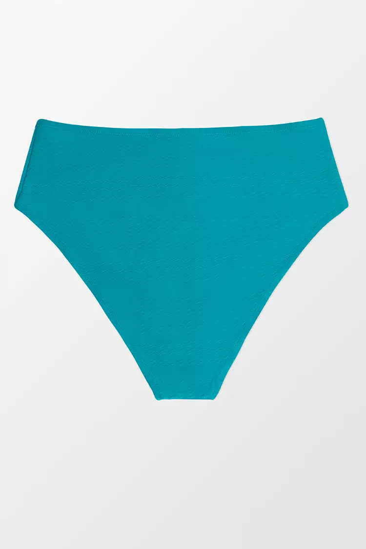 Cupshe Ainhoa Teal High Waisted Plus Size Bikini Bottom 4 Cupshe Ainhoa Teal High Waisted Plus Size Bikini Bottom - Image 4