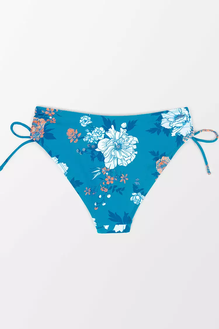 Cupshe Seafoam Garden Side Shirred Hipster Bikini Bottom 4 Cupshe Seafoam Garden Side Shirred Hipster Bikini Bottom - Image 4