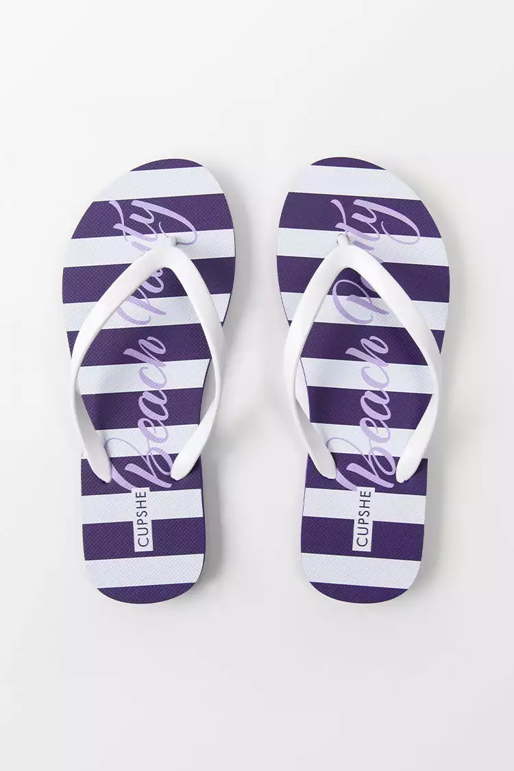 Cupshe Long Island Striped Flip Flops 4 Cupshe Long Island Striped Flip Flops - Image 4