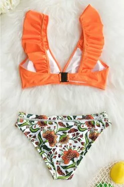 Cupshe Orange Ruffle Bikini with Floral Bottom 7 Cupshe Orange Ruffle Bikini with Floral Bottom -Deals Cupshe Store 4 fc98751e 7b0b 4818 83c2 cac7b183a3b1