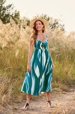 Cupshe Onyx Bunny Tie Slip Dress